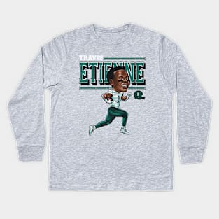 Travis Etienne Jacksonvilles Cartoon Kids Long Sleeve T-Shirt